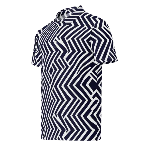 Navy Circuit on a Men's Slim Fit Polo Shirt