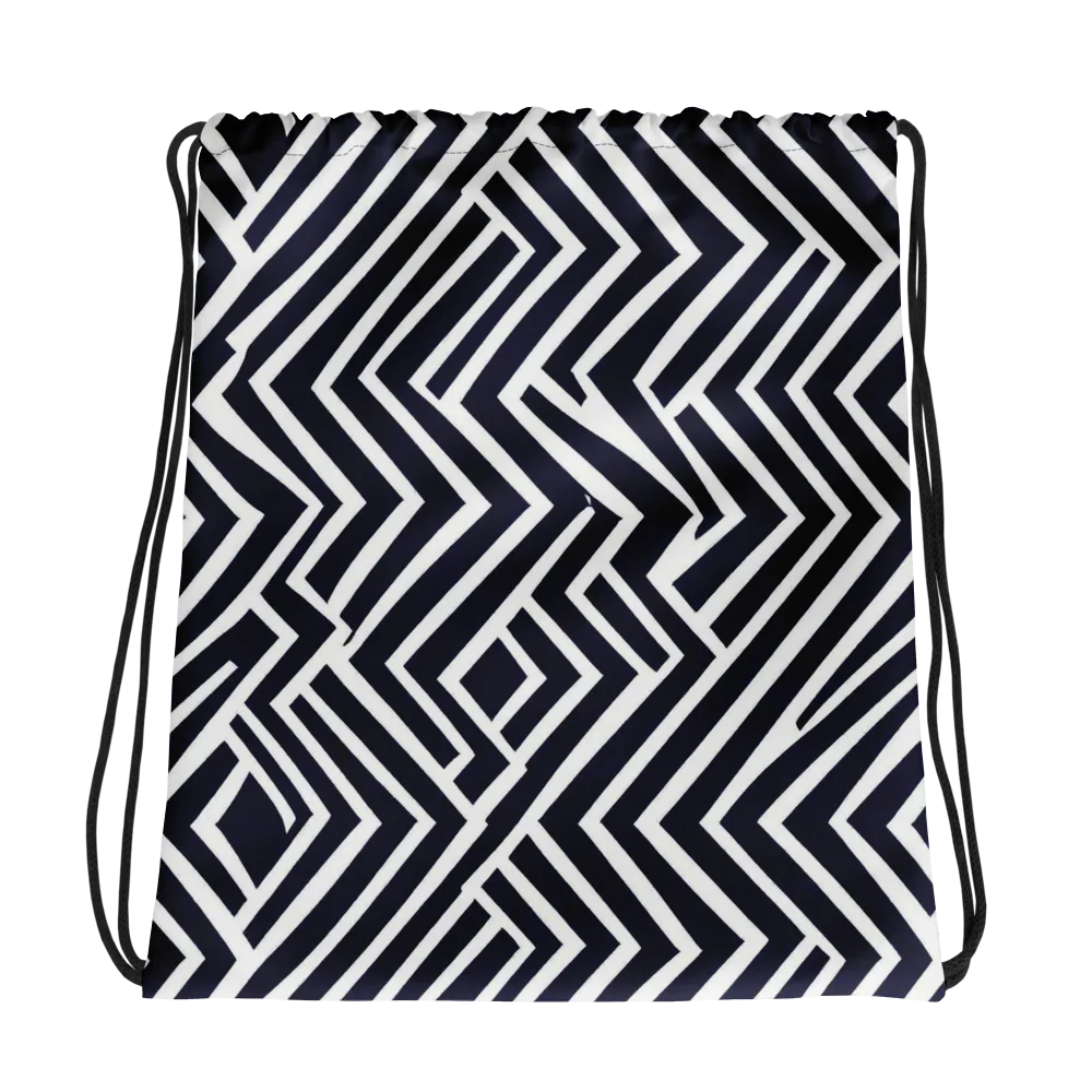 Navy Circuit on Drawstring Bag — Photo