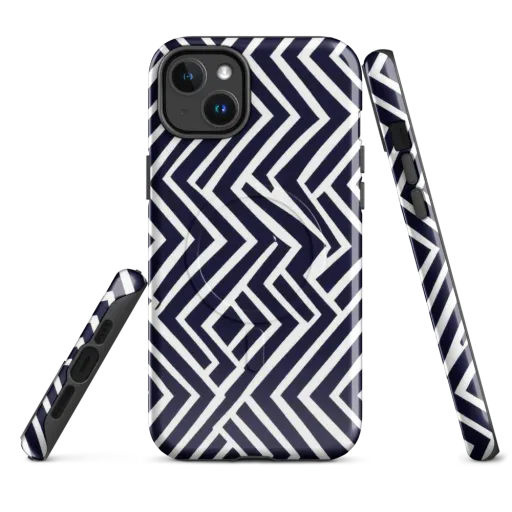 Navy Circuit on a MagSafe Tough Case for iPhone®
