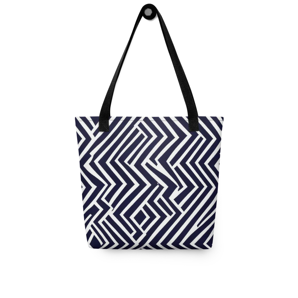 Navy Circuit on Tote Bag — Front