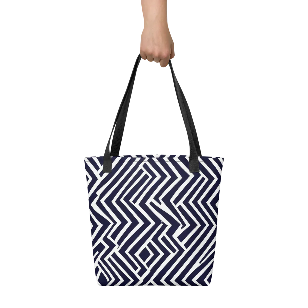 Navy Circuit on Tote Bag — Front