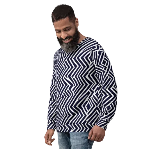 Navy Circuit on a Sweatshirt