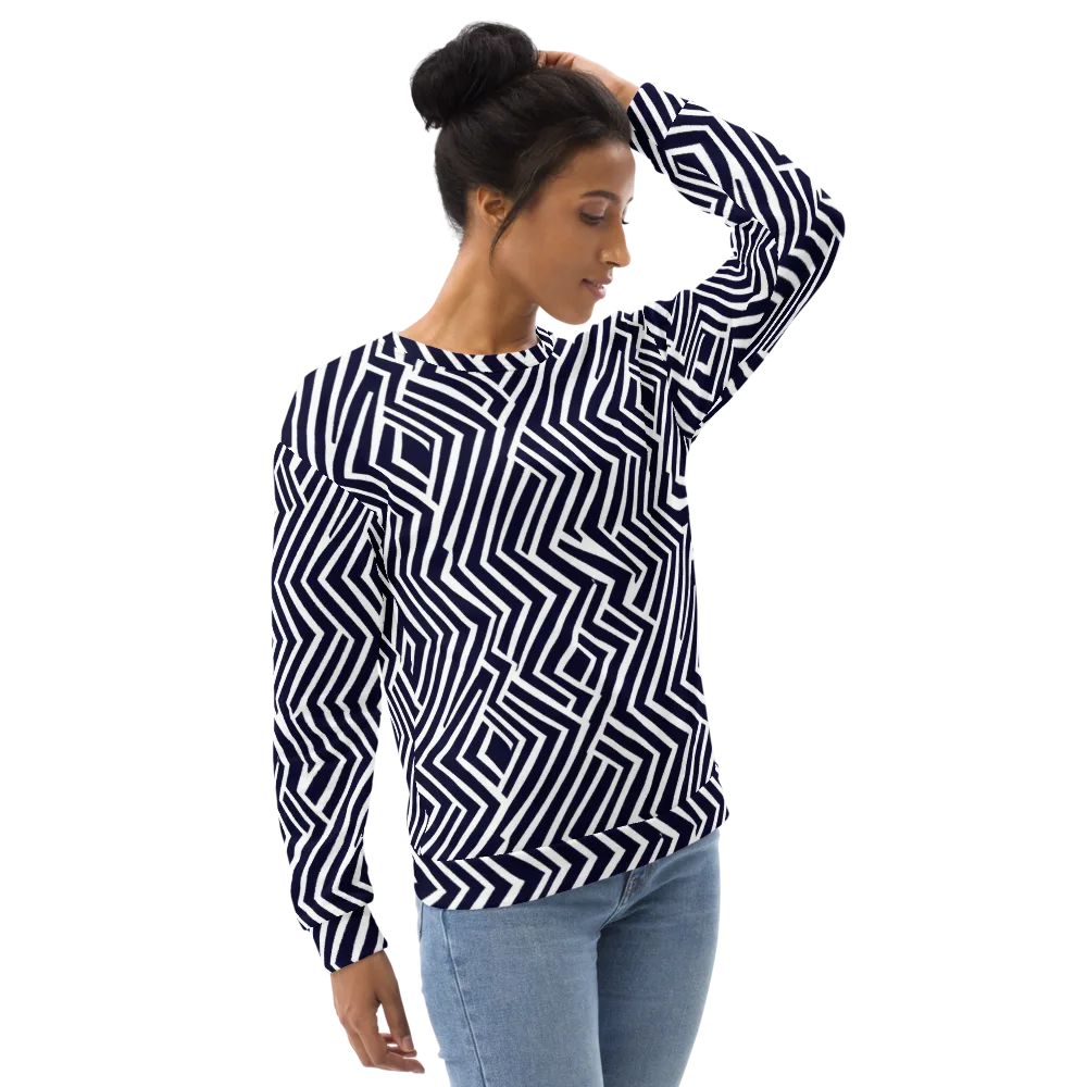 Navy Circuit on Sweatshirt — Right Front