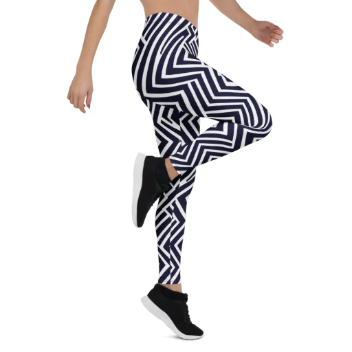 Navy Circuit on a Leggings