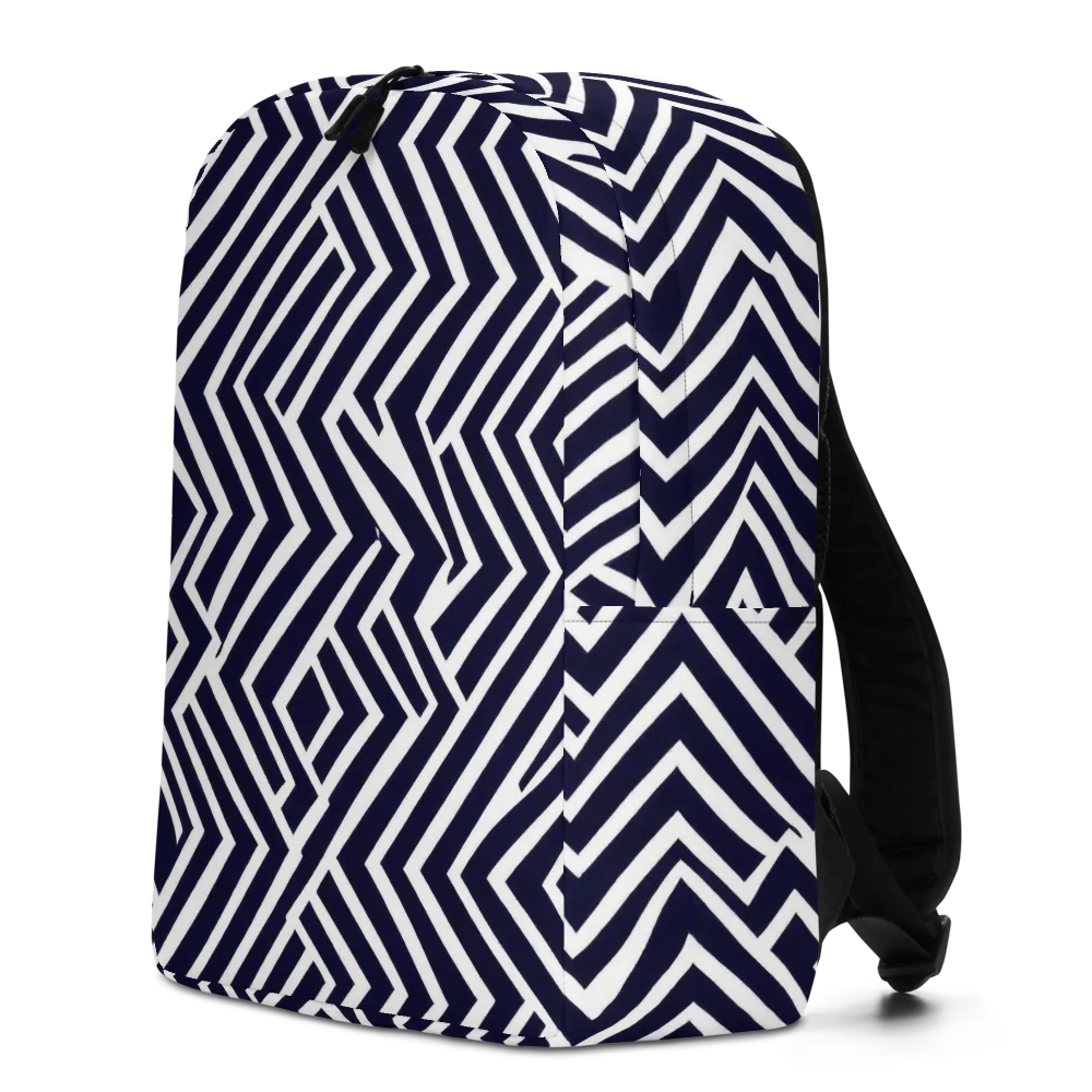 Navy Circuit on Minimalist Backpack — Left