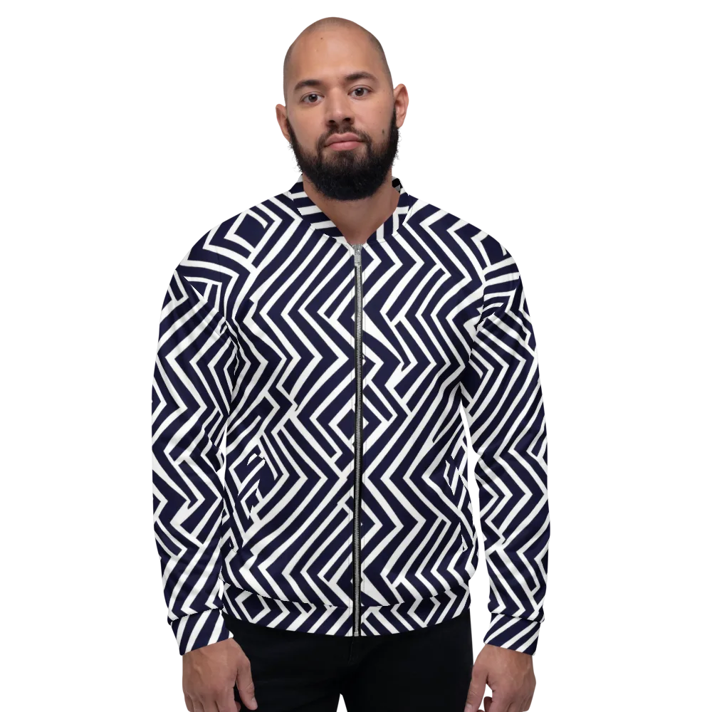 Navy Circuit on Bomber Jacket — Front