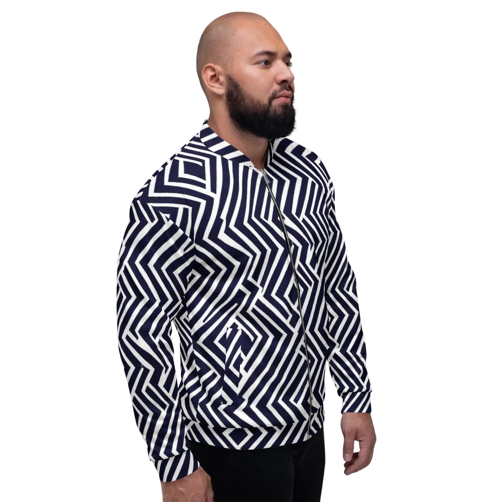 Navy Circuit on Bomber Jacket — Right