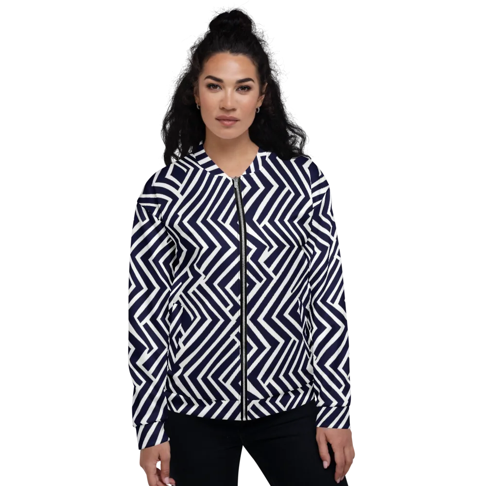 Navy Circuit on Bomber Jacket — Front