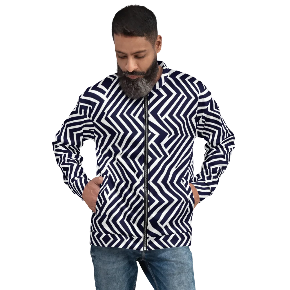Navy Circuit on Bomber Jacket — Front