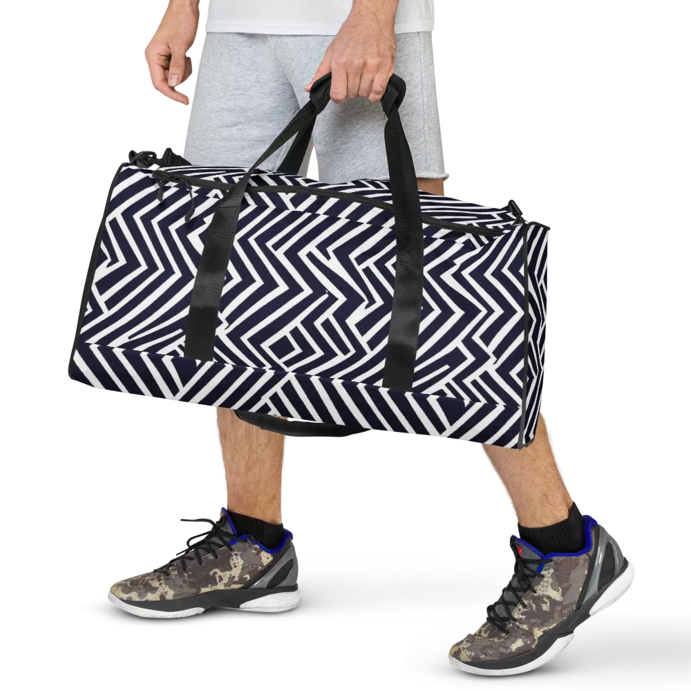Navy Circuit on Duffle Bag — Front