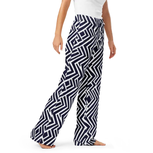 Navy Circuit on a Women's Pajama Pants