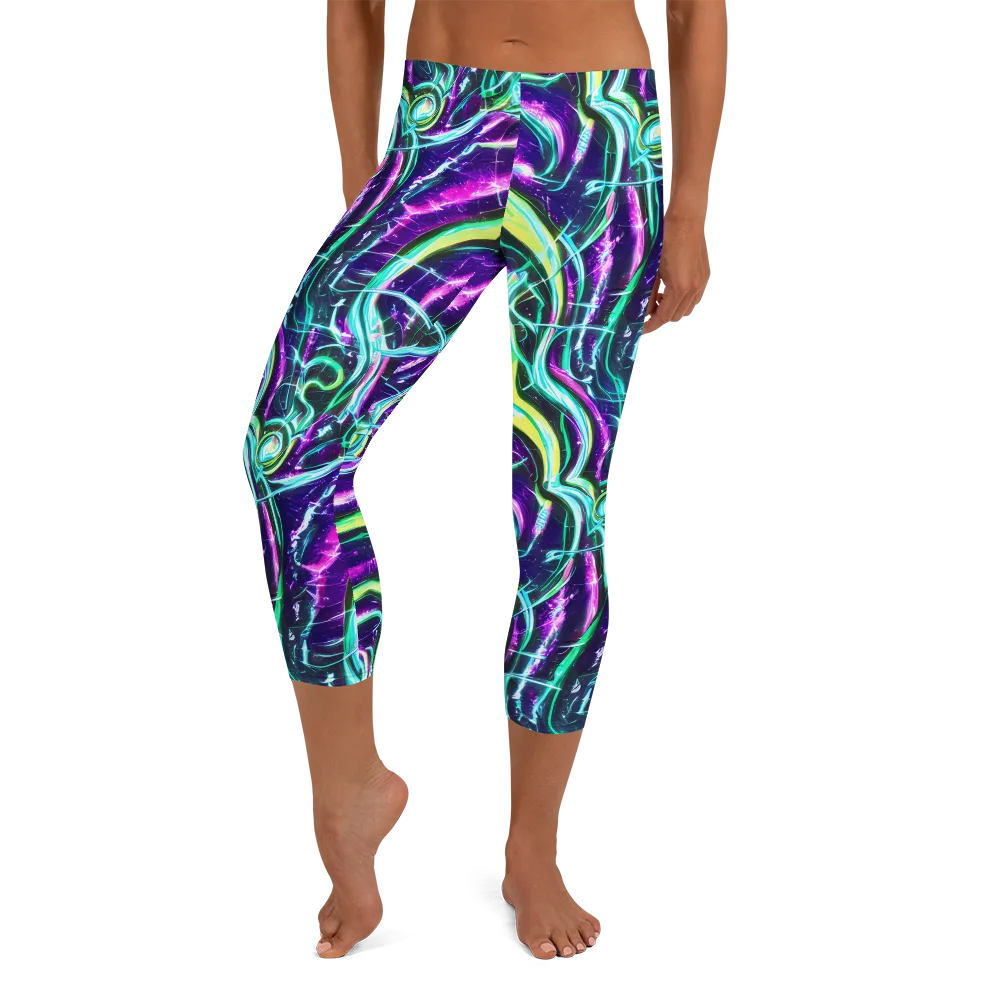 Quesnel's Vortex on Capri Leggings — Front