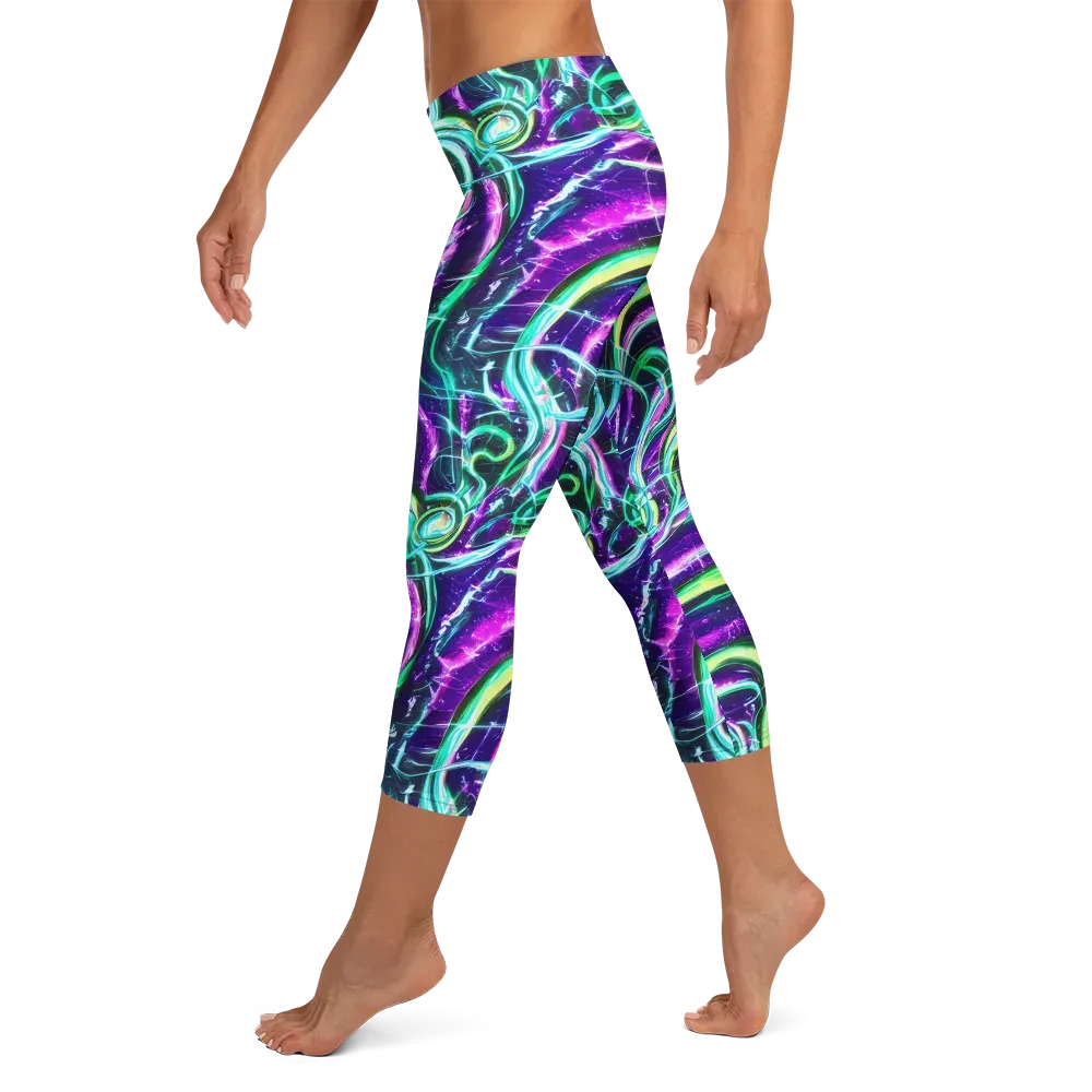 Quesnel's Vortex on Capri Leggings — Left