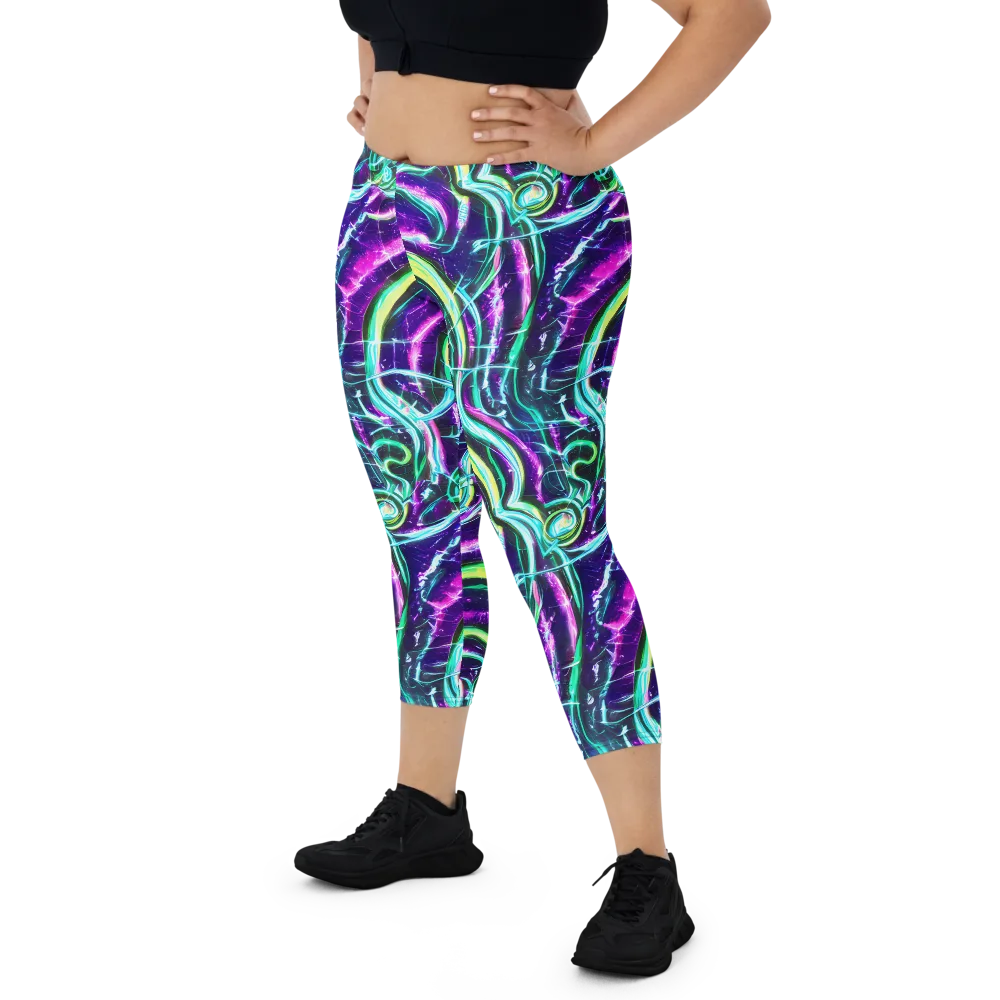 Quesnel's Vortex on Capri Leggings — Front