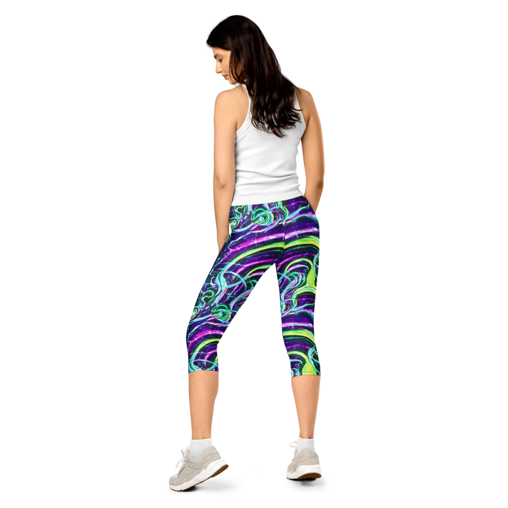 Quesnel's Vortex on Capri Leggings — Back