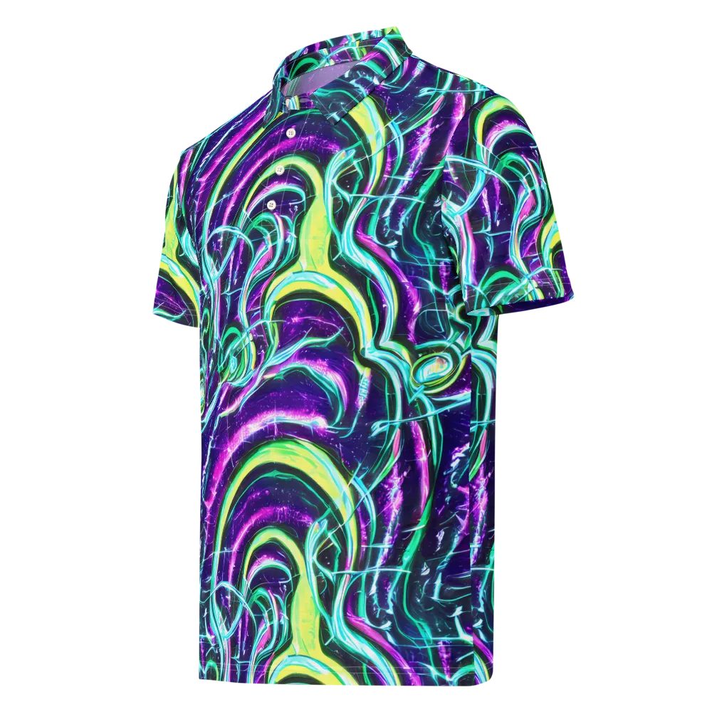 Quesnel's Vortex on Men's Slim Fit Polo Shirt — Left Front