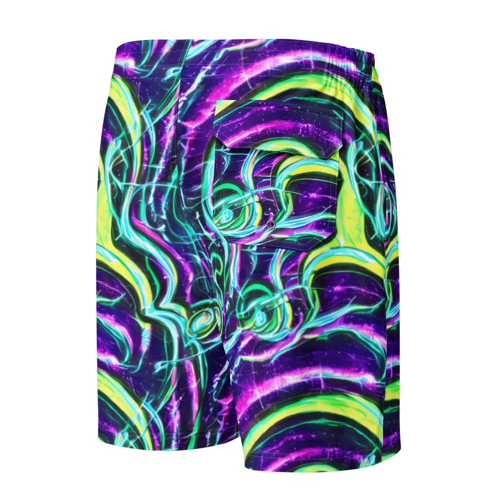 Quesnel's Vortex on Men's Board Shorts — Back