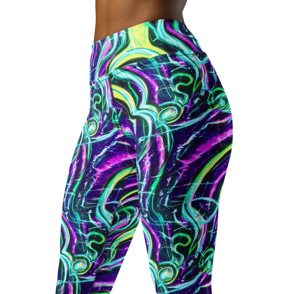 Quesnel's Vortex on Yoga Leggings — Left Front