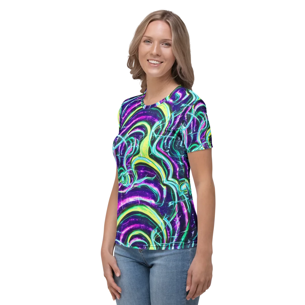 Quesnel's Vortex on Women's Crew Neck T-Shirt — Left