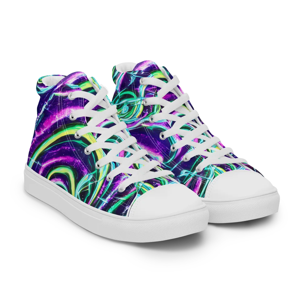Quesnel's Vortex on Women's High Top Canvas Shoes — Right Front