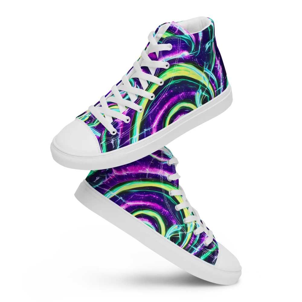 Quesnel's Vortex on Women's High Top Canvas Shoes — Front