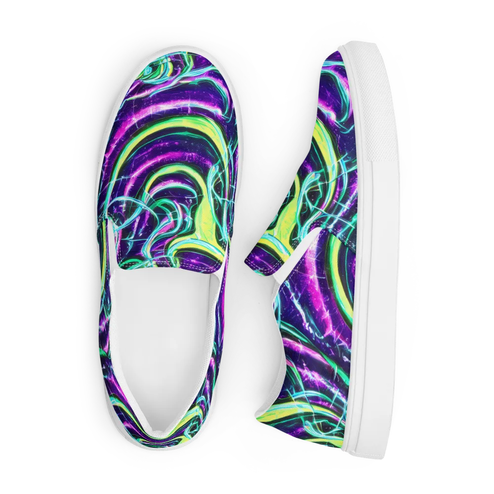Quesnel's Vortex on Men's Slip-On Canvas Shoes — Front