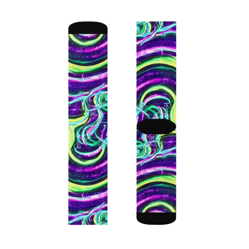 Quesnel's Vortex on Socks — Left Sock