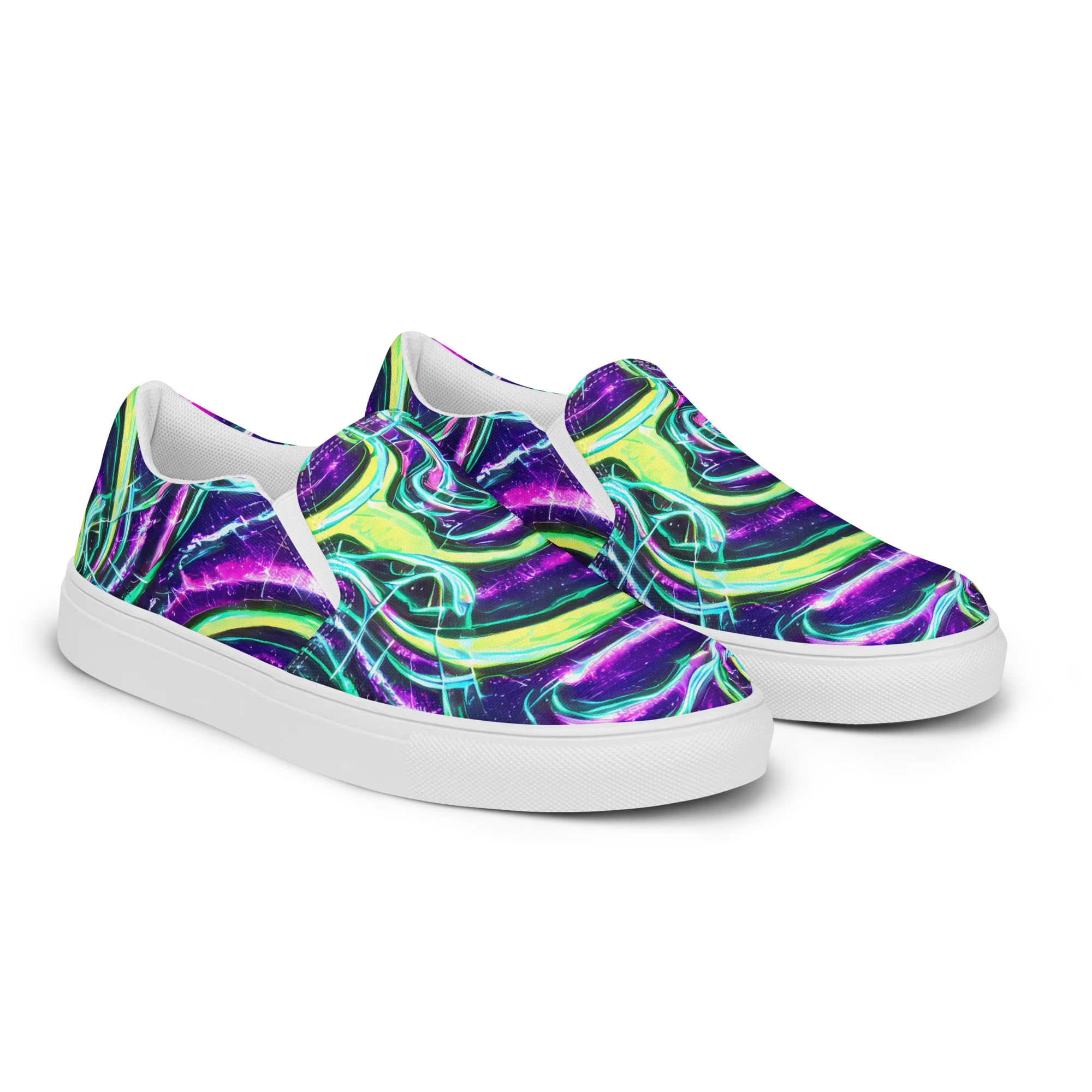 Quesnel's Vortex on Women's Slip-On Canvas Shoes — Right Front