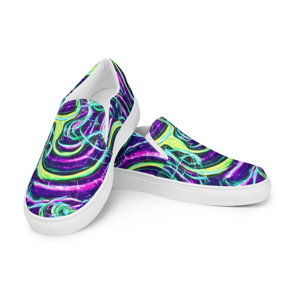 Quesnel's Vortex on Women's Slip-On Canvas Shoes — Left Front