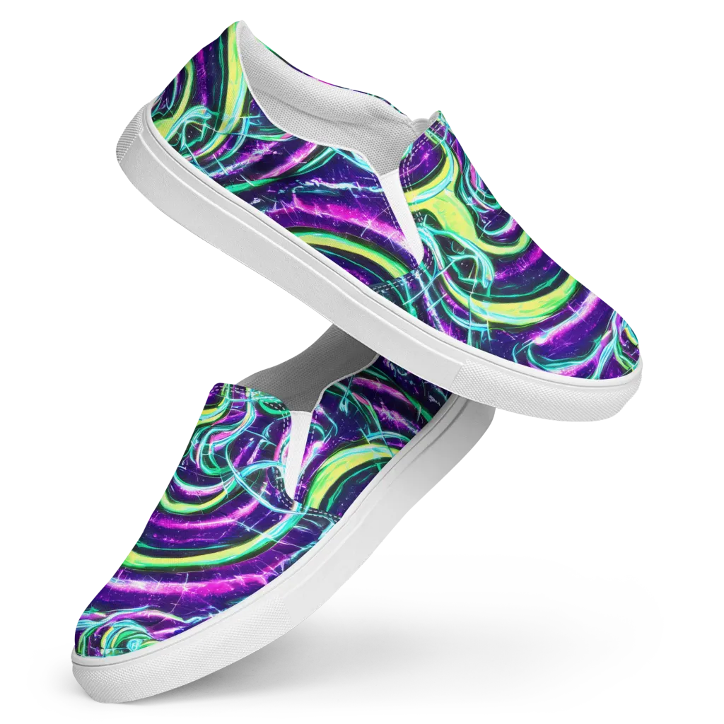 Quesnel's Vortex on Women's Slip-On Canvas Shoes — Front