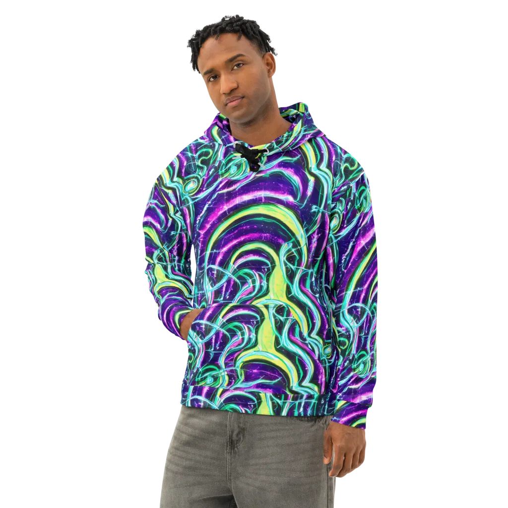 Quesnel's Vortex on Cotton Hoodie — Left Front