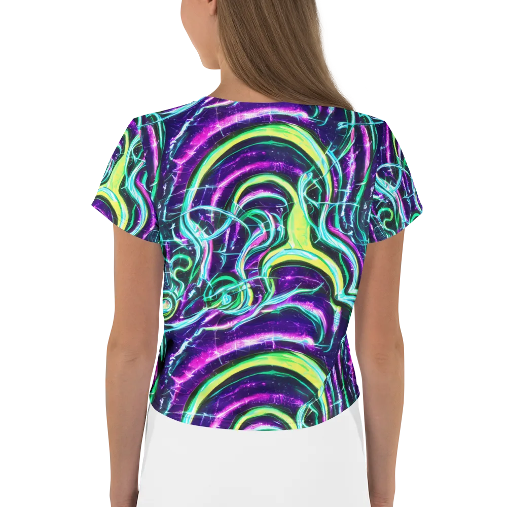 Quesnel's Vortex on Crop Tee — Back