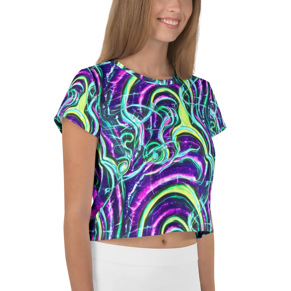 Quesnel's Vortex on Crop Tee — Right