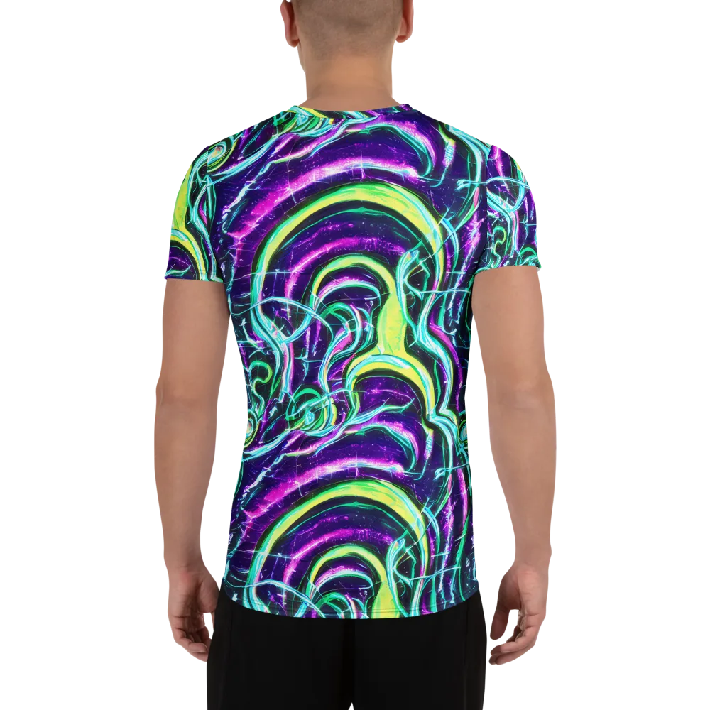 Quesnel's Vortex on Men's Athletic T-Shirt — Back