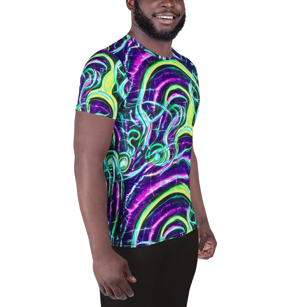 Quesnel's Vortex on Men's Athletic T-Shirt — Right