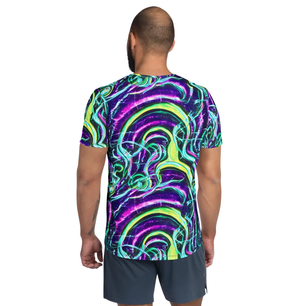 Quesnel's Vortex on Men's Athletic T-Shirt — Back