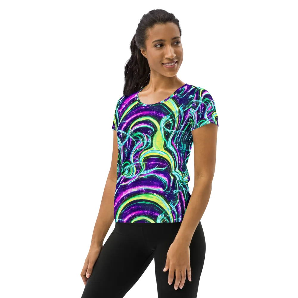 Quesnel's Vortex on Women's Athletic T-Shirt — Left