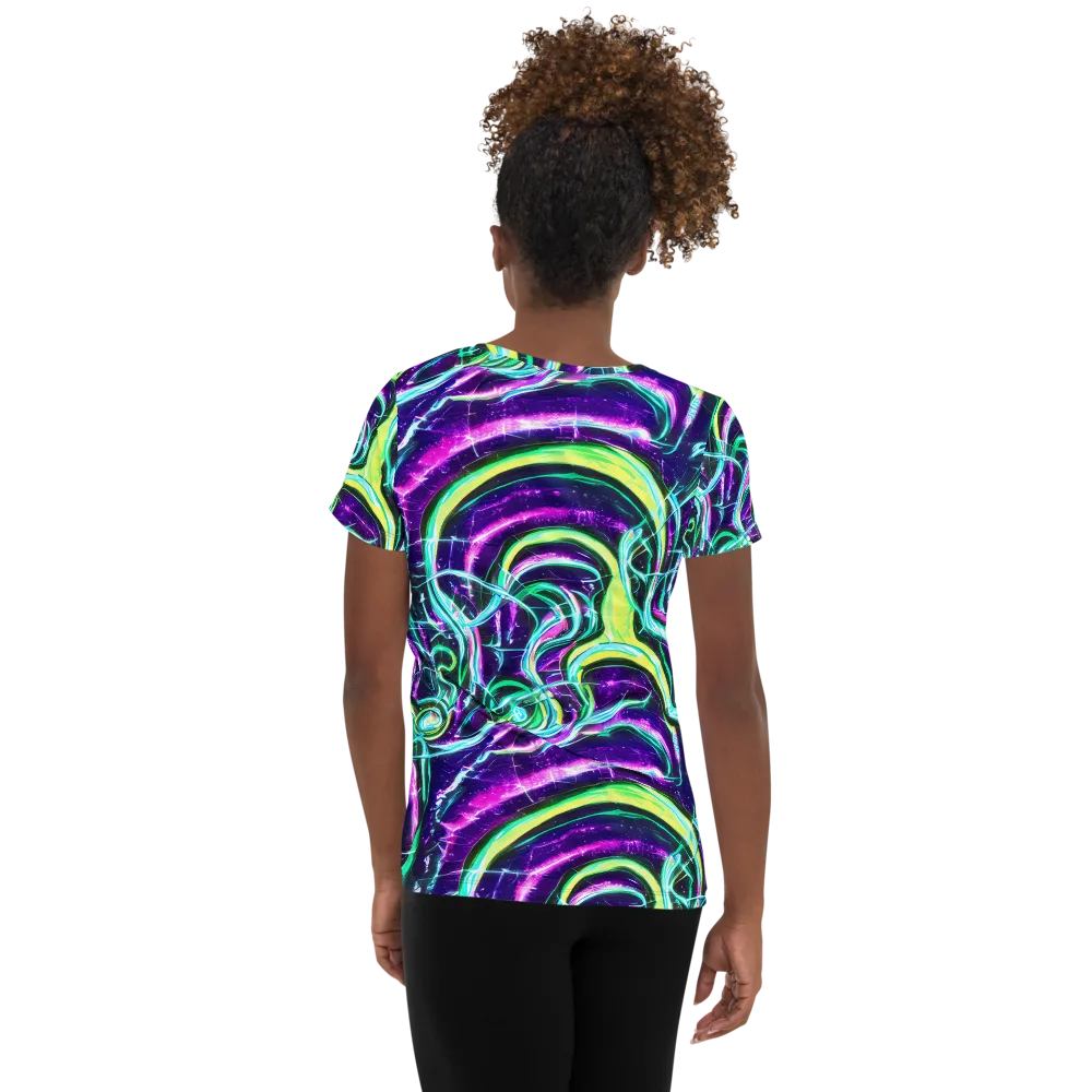 Quesnel's Vortex on Women's Athletic T-Shirt — Back