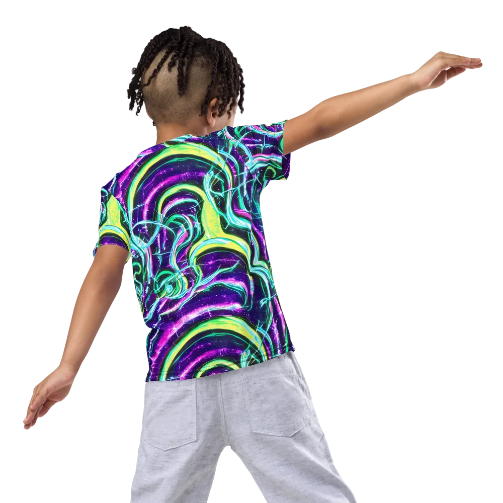 Quesnel's Vortex on Kids Crew Neck T-Shirt — Back