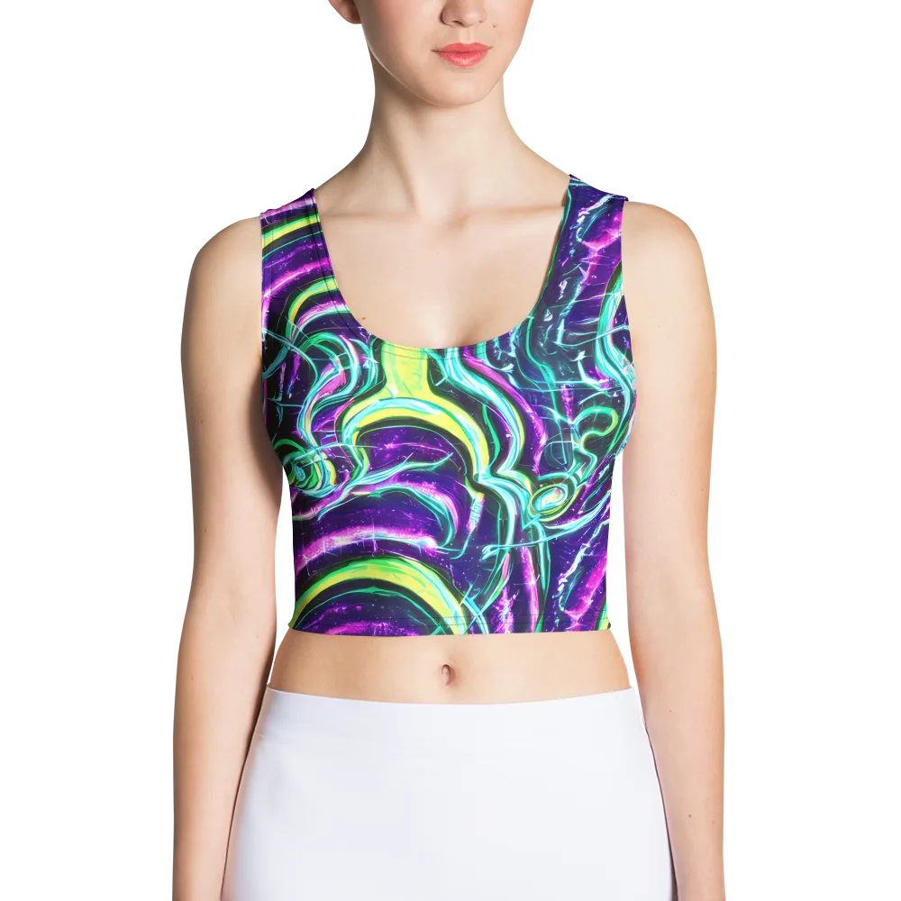 Quesnel's Vortex on Crop Top — Front