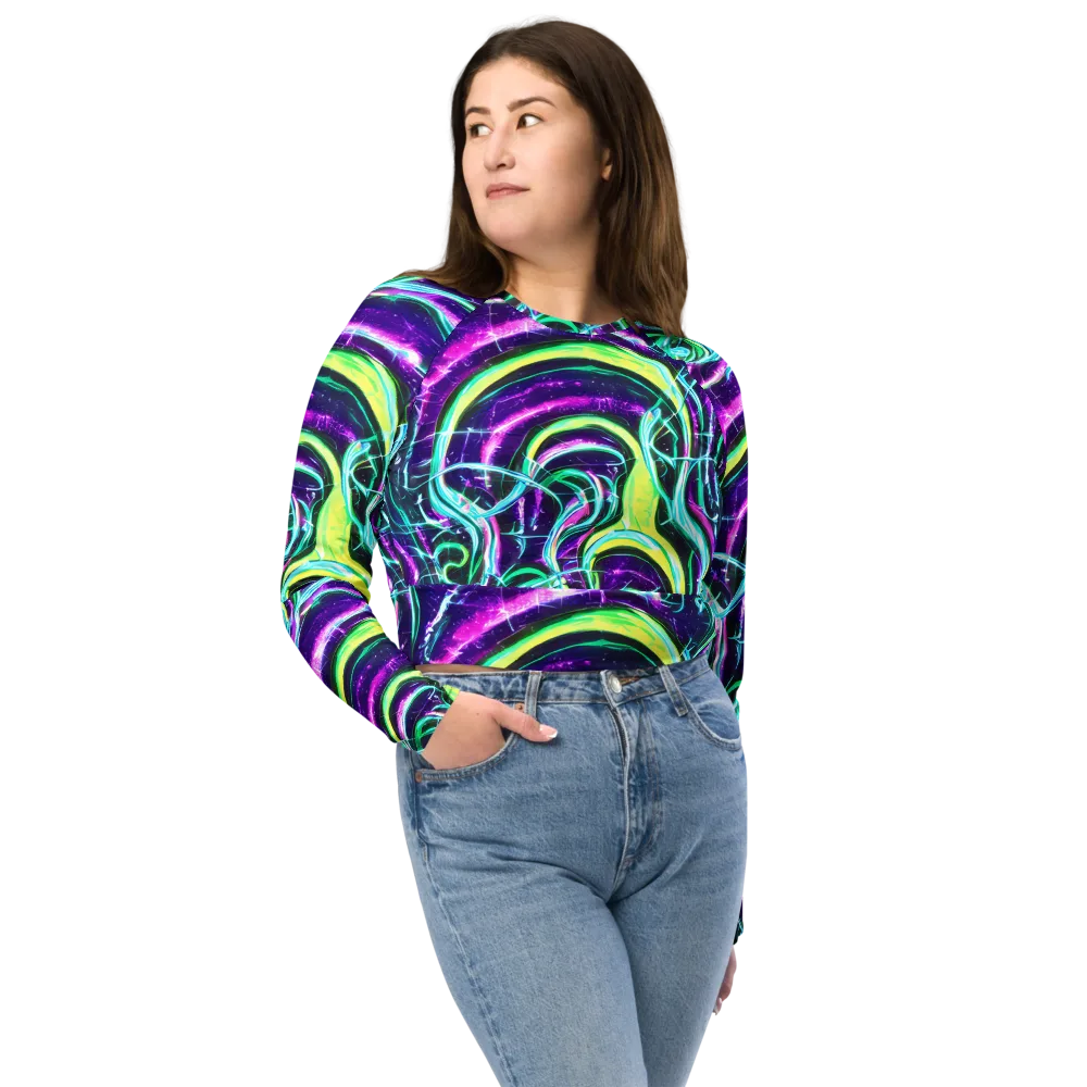 Quesnel's Vortex on Long Sleeve Crop Top — Front
