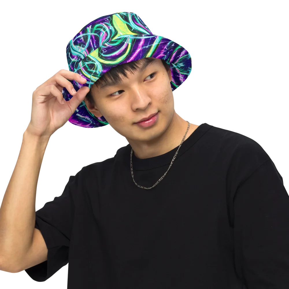 Quesnel's Vortex on Reversible Bucket Hat — Front Inside
