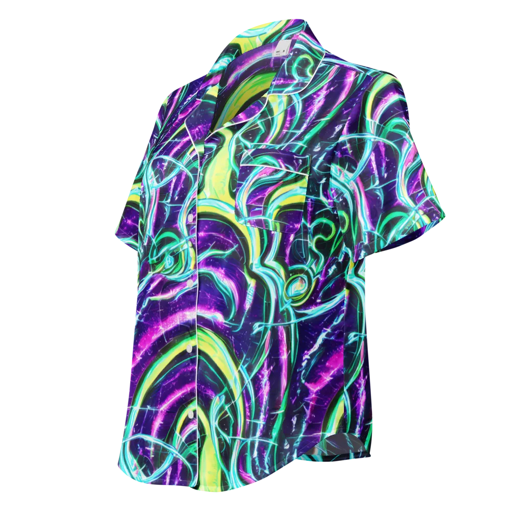 Quesnel's Vortex on Women's Short Sleeve Pajama Top — Left Front
