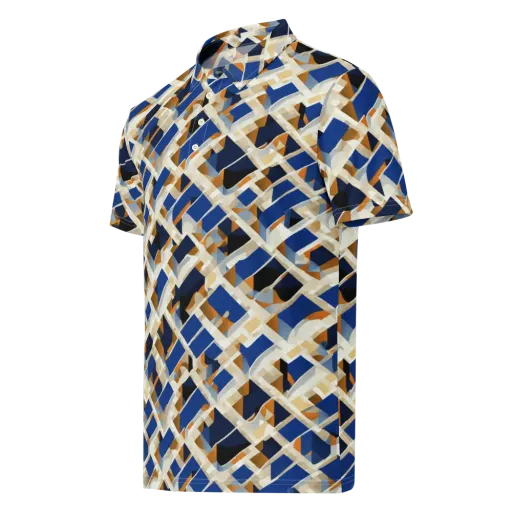 Cobalt Crosscurrent on a Men's Slim Fit Polo Shirt