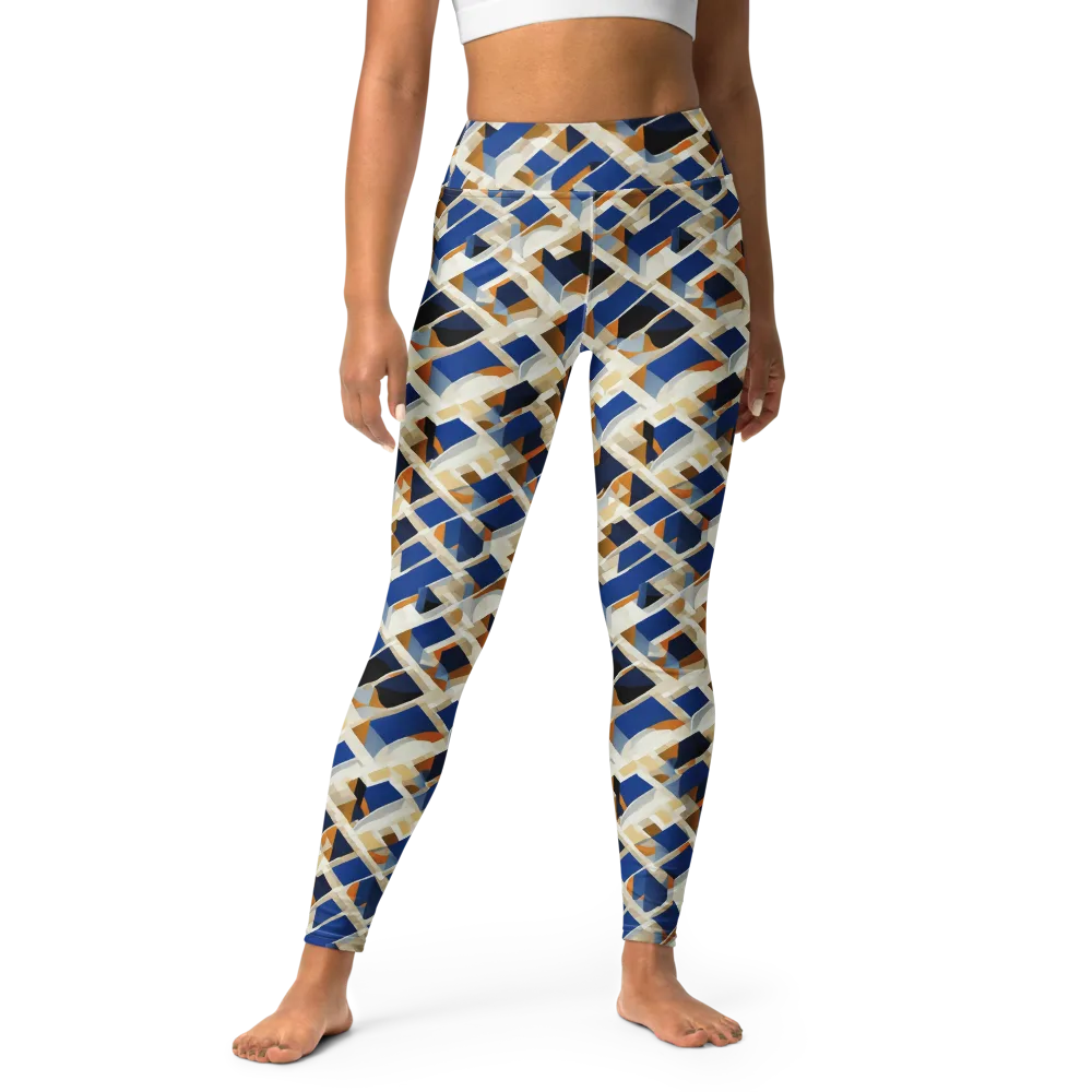 Cobalt Crosscurrent on Yoga Leggings — Front