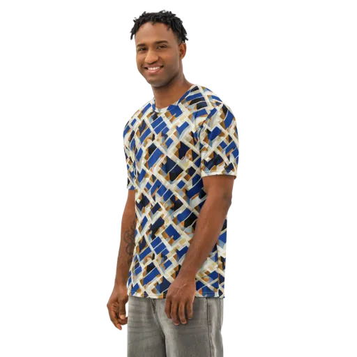 Cobalt Crosscurrent on a Men's Cotton Crew Neck T-Shirt