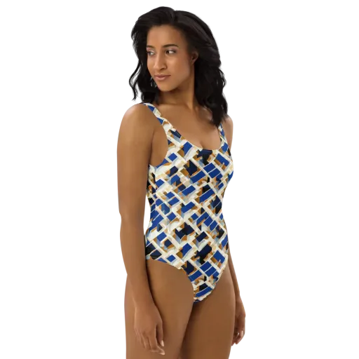 Cobalt Crosscurrent on a One-Piece Swimsuit