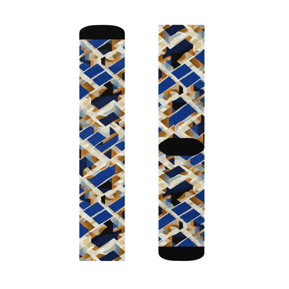 Cobalt Crosscurrent on Socks — Left Sock