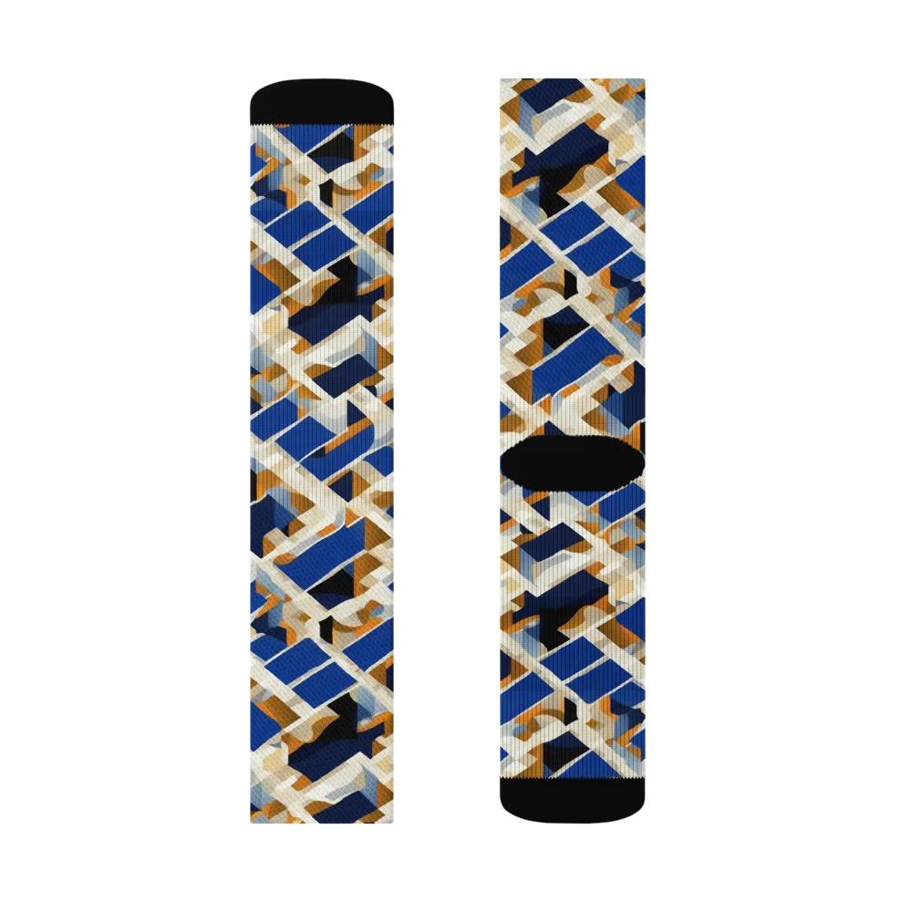 Cobalt Crosscurrent on Socks — Right Sock