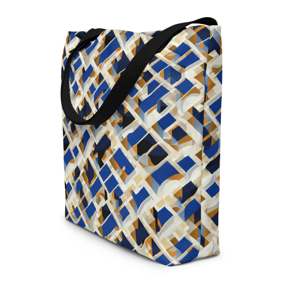 Cobalt Crosscurrent on Large Tote Bag W/ Pocket — Front